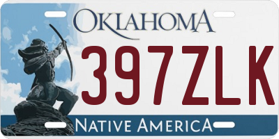 OK license plate 397ZLK