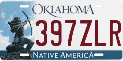 OK license plate 397ZLR