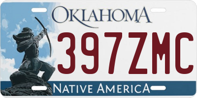 OK license plate 397ZMC