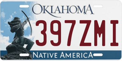 OK license plate 397ZMI