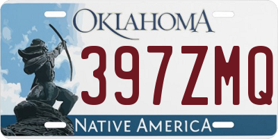 OK license plate 397ZMQ