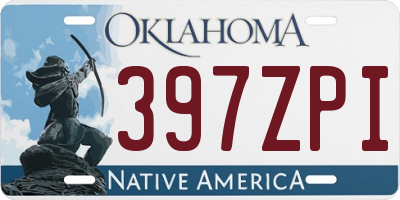 OK license plate 397ZPI