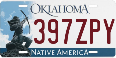 OK license plate 397ZPY