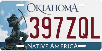 OK license plate 397ZQL
