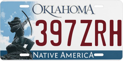 OK license plate 397ZRH