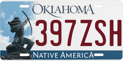 OK license plate 397ZSH