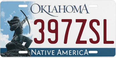 OK license plate 397ZSL