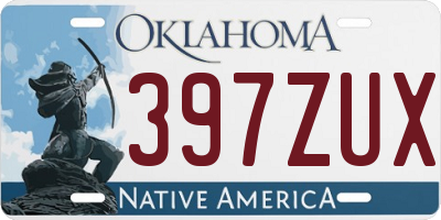 OK license plate 397ZUX