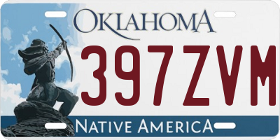 OK license plate 397ZVM