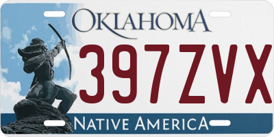 OK license plate 397ZVX