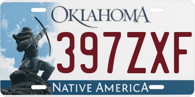 OK license plate 397ZXF