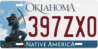 OK license plate 397ZXO