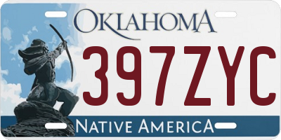 OK license plate 397ZYC