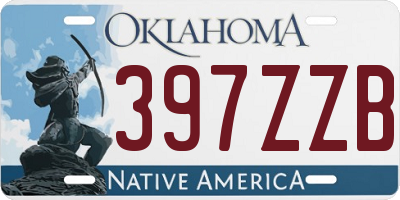 OK license plate 397ZZB