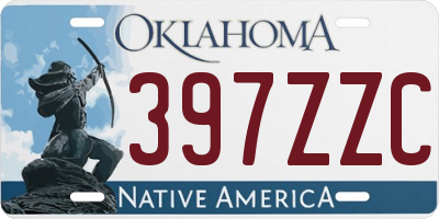 OK license plate 397ZZC