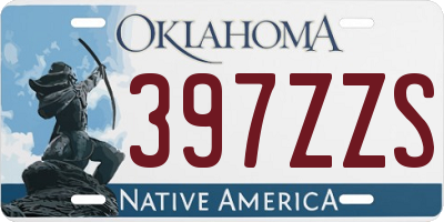 OK license plate 397ZZS