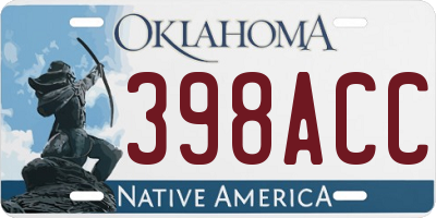 OK license plate 398ACC