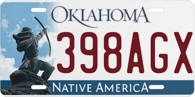 OK license plate 398AGX