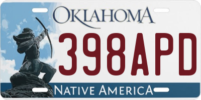 OK license plate 398APD