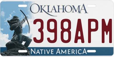 OK license plate 398APM
