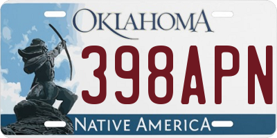 OK license plate 398APN