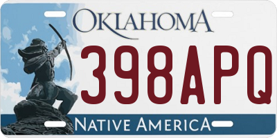 OK license plate 398APQ