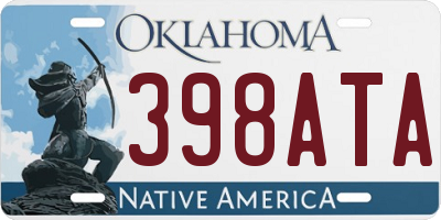 OK license plate 398ATA
