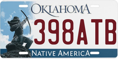 OK license plate 398ATB