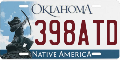 OK license plate 398ATD