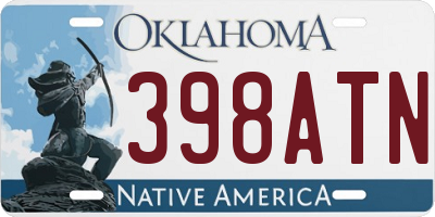 OK license plate 398ATN