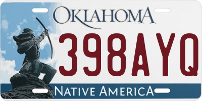 OK license plate 398AYQ