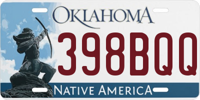 OK license plate 398BQQ
