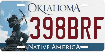 OK license plate 398BRF