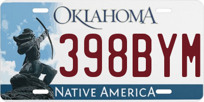 OK license plate 398BYM