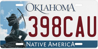 OK license plate 398CAU