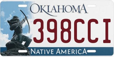 OK license plate 398CCI