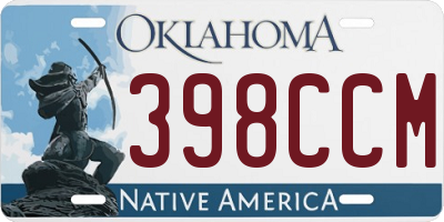 OK license plate 398CCM