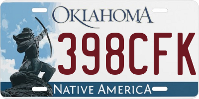 OK license plate 398CFK