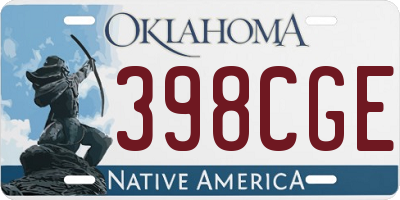 OK license plate 398CGE
