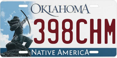 OK license plate 398CHM