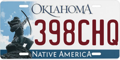 OK license plate 398CHQ