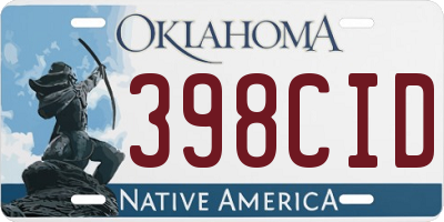 OK license plate 398CID