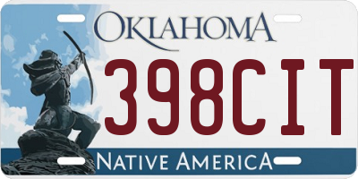 OK license plate 398CIT