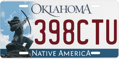 OK license plate 398CTU
