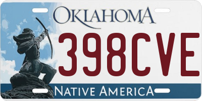OK license plate 398CVE
