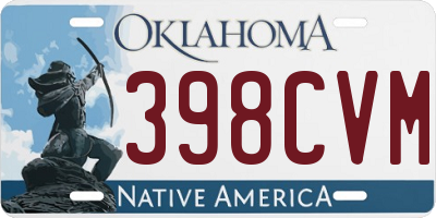 OK license plate 398CVM