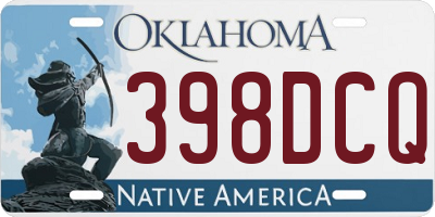 OK license plate 398DCQ