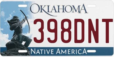 OK license plate 398DNT