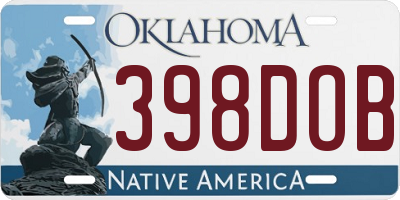 OK license plate 398DOB