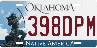 OK license plate 398DPM